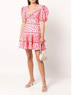 Style 1-551195168-1498 PatBo Pink Size 4 Sleeves Jersey Mini V Neck Cocktail Dress on Queenly