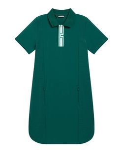 Style 1-734202493-3236 J.LINDEBERG Green Size 4 High Neck Mini Straight Tall Height Cocktail Dress on Queenly
