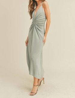 Style 1-760495104-3236 MABLE Green Size 4 V Neck Spandex Tall Height Cocktail Dress on Queenly