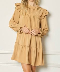Style 1-877903178-2793 entro Brown Size 12 Long Sleeve Keyhole Mini Sheer Cocktail Dress on Queenly