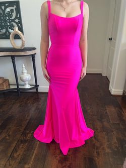 Sherri Hill Pink Size 6 Tall Height Military Square Neck Mermaid Dress on Queenly