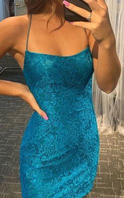 Sherri Hill Green Size 6 Mini Halter 50 Off Cocktail Dress on Queenly