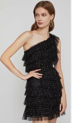 BCBG Black Size 8 Mini Tulle Cocktail Dress on Queenly