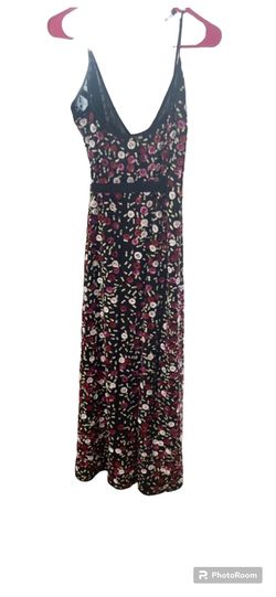 LPA Pink Size 4 V Neck Floral Floor Length A-line Dress on Queenly
