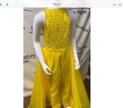 LarissaCoutureLV Yellow Size 14 Jersey Girls Size Plus Size Jumpsuit Dress on Queenly
