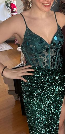 Style 7431 Jasz Couture Green Size 8 7431 Tall Height Semi Formal Mermaid Dress on Queenly