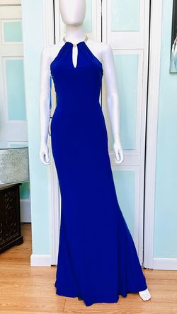 Style 7781 Faviana Royal Blue Size 0 Military Mermaid Dress on Queenly
