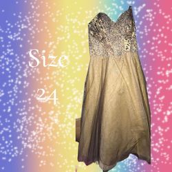 Brown Size 24 Straight Dress on Queenly