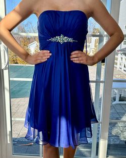 La Femme Blue Size 2 Prom Jersey 70 Off Cocktail Dress on Queenly