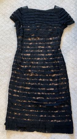 Adrianna Papell Black Size 6 Mini Square Cocktail Dress on Queenly