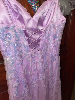 Coya Purple Size 0 50 Off Floor Length Plunge Jersey Pageant Ball gown on Queenly