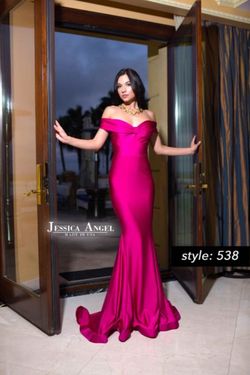 Style 538 Jessica Angel Pink Size 0 Black Tie Straight Dress on Queenly