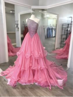 Style 470054XX Sherri Hill Pink Size 6 Jewelled Pageant Floor Length Ball gown on Queenly