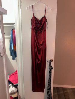 Windsor Red Size 8 Burgundy Floor Length A-line Dress on Queenly