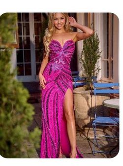 Portia and Scarlett Pink Size 12 Pageant Floor Length Strapless Mermaid Dress on Queenly