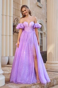 Style PS24066 Portia and Scarlett Purple Size 4 Pageant Tall Height Lavender Ps24066 Ball gown on Queenly