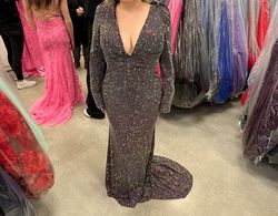 Style 2901 Johnathan Kayne Black Size 12 Jersey Plus Size 2901 Mermaid Dress on Queenly