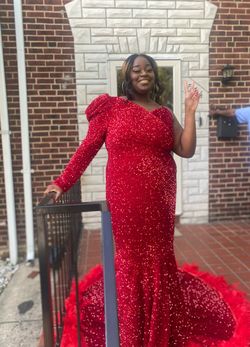 Red Size 16 Mermaid Dress on Queenly