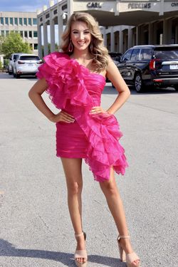 Ashley Lauren Pink Size 4 Homecoming Pageant Jersey Cocktail Dress on Queenly