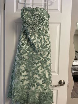 Alfred Angelo Green Size 10 50 Off Prom Military Straight Dress on Queenly