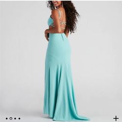 Windsor Green Size 12 50 Off Plus Size Floor Length Side slit Dress on Queenly
