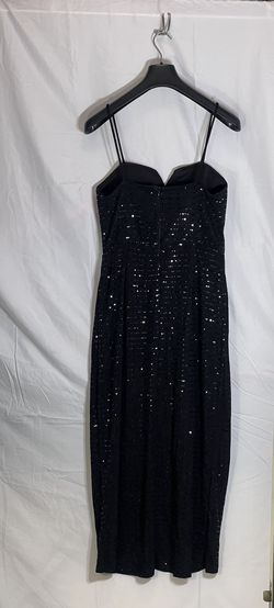 Alexa B Nites Black Size 12 Plunge Side slit Dress on Queenly