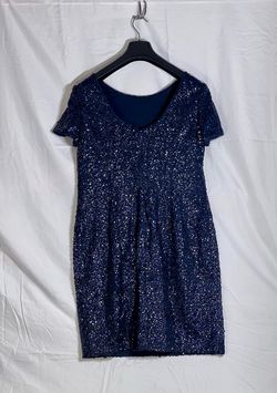 Karl Lagerfeld Blue Size 12 Swoop Plus Size 70 Off Cocktail Dress on Queenly