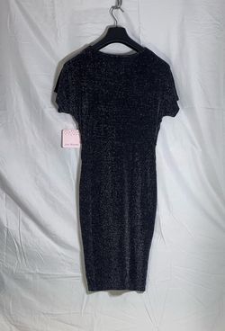 Love Blossom Black Size 4 Midi Cocktail Dress on Queenly