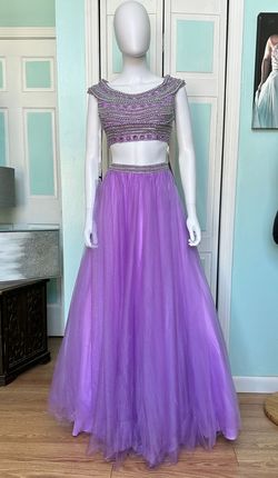 Style 2826 Clarisse Purple Size 2 Floor Length 2826 50 Off Cap Sleeve Ball gown on Queenly
