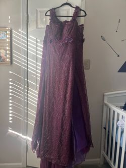 Portia and Scarlett Purple Size 6 Floor Length Jersey Pageant Train Dress on Queenly