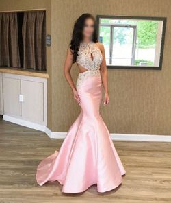 Ellie Wilde Light Pink Size 2 Floor Length Mermaid Dress on Queenly