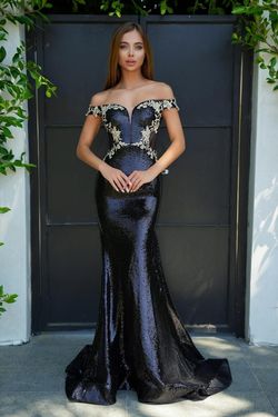 Style PS24521 Portia and Scarlett Black Size 12 Ps24521 Prom Tall Height Mermaid Dress on Queenly