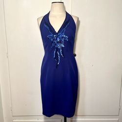 Morgan Taylor Blue Size 6 Vintage Cocktail Dress on Queenly