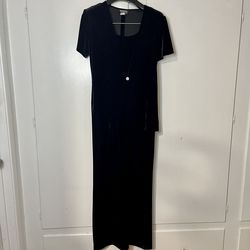 Arianna by Rachel Kaye Black Size 10 Square Two Piece Floor Length Straight Dress on Queenly