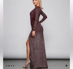 Windsor Purple Size 4 Long Sleeve Floor Length Straight Dress on Queenly