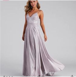 Windsor Purple Size 8 Floor Length A-line Dress on Queenly