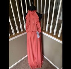 Style Tracie BCBG Pink Size 4 Tracie Floor Length Straight Dress on Queenly