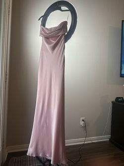 Lena Pink Size 4 Tall Height Free Shipping Floor Length A-line Dress on Queenly