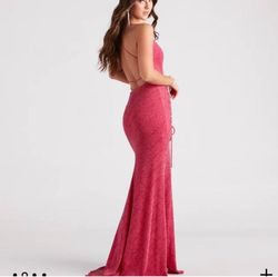 Windsor Pink Size 4 Floor Length Side slit Dress on Queenly