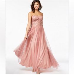 Blondie Nites Pink Size 10 Strapless A-line Dress on Queenly