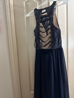 xtraordinary Blue Size 4 Jersey Floor Length A-line Dress on Queenly