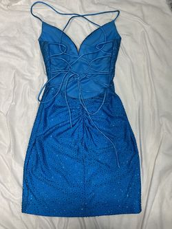 Style 55117 Sherri Hill Blue Size 2 50 Off Homecoming Cocktail Dress on Queenly