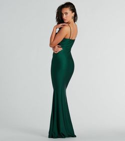 Style 05002-8309 Windsor Green Size 8 Military Tall Height Floor Length Prom Mermaid Dress on Queenly