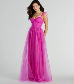 Style 05002-8106 Windsor Pink Size 4 Sweetheart Ruffles Sweet 16 Sweet Sixteen Straight Dress on Queenly