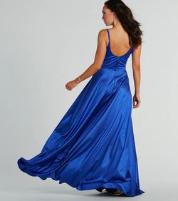 Style 05002-8065 Windsor Blue Size 2 05002-8065 Cut Out Padded Spaghetti Strap Straight Dress on Queenly