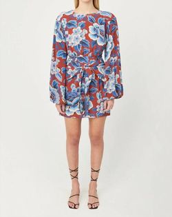 Style 1-1255470705-1901 RHODE Blue Size 6 Print Mini Cocktail Dress on Queenly