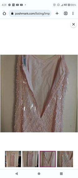 Imperia  Light Pink Size 4 Nightclub Pearls Cocktail Dress on Queenly
