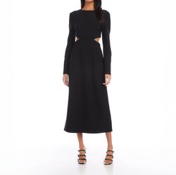 Style 1-1550728684-3855 Fifteen Twenty Black Size 0 Cut Out Polyester Cocktail Dress on Queenly