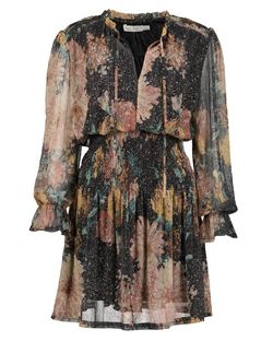 Style 1-1627611435-2696 bishop + young Black Size 12 Long Sleeve Print Sleeves Cocktail Dress on Queenly