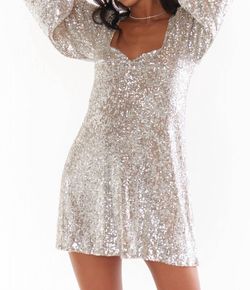 Style 1-1640249824-3471 Show Me Your Mumu Silver Size 4 Mini Polyester Cocktail Dress on Queenly